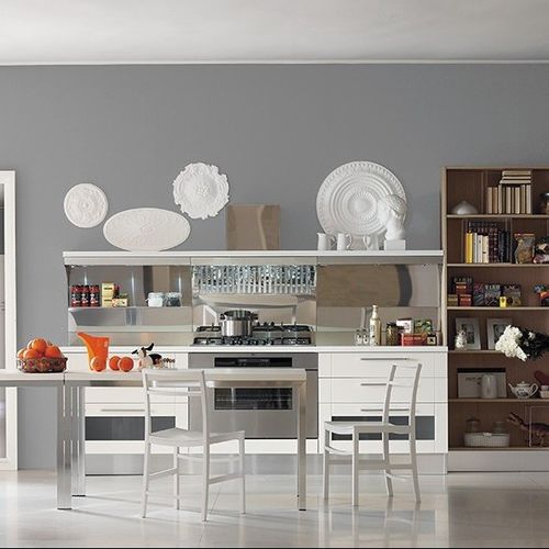 Moderner Tisch - ALU BRILL - ARAN Cucine - Aluminium / Gestell aus Aluminium / rechteckig