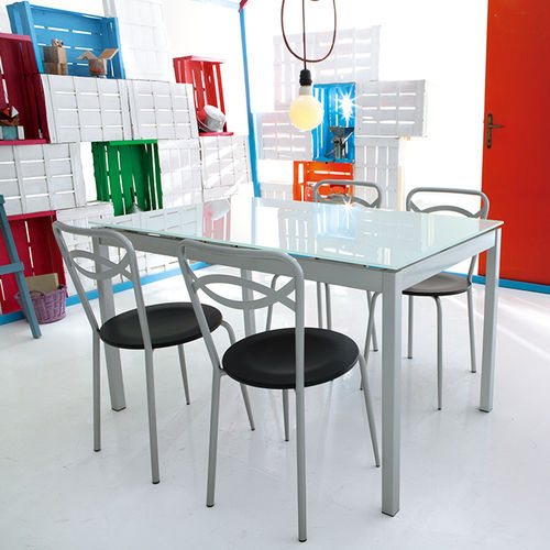 Moderner Tisch - BARBARA - ARAN Cucine - Glas / rechteckig / ausziehbar