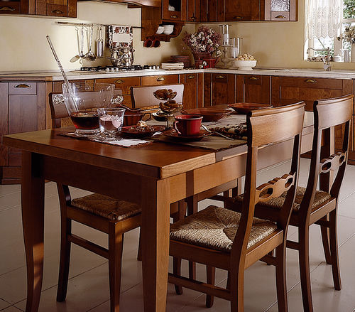 Stiltisch - PANERA-ETRUSCA - ARAN Cucine - Massivholz / rechteckig / ausziehbar