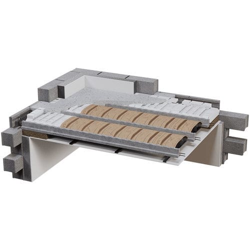 Hohlkörper-Zwischendecke - EQUATIO ETAGE - RECTOR - Fertigbau / Beton / mit Deckensteinen aus Holz