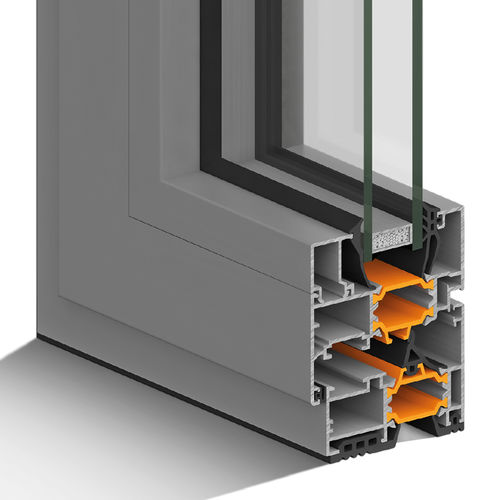 Aluminium-Fensterprofil - TT76 SQ - Noval Group - mit Wärmedämmung