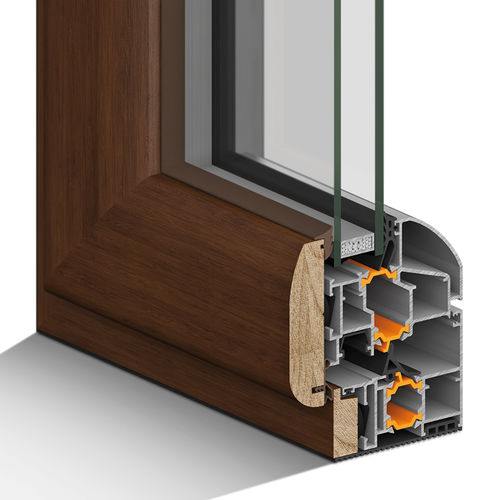 Holzfenster - SUPERTHERMIC - Noval Group - Aluminium / Flügel / mit Doppelverglasung