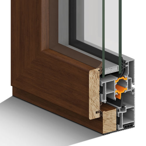 Holzfensterprofil - STH ECO SQ - Noval Group - Aluminium / mit Wärmedämmung