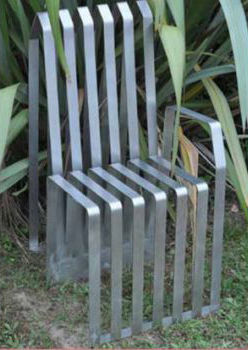 Moderner Stuhl - HERBES - FRANCE INOX INDUSTRIE - für Außenbereich / Edelstahl / thermolackierter Stahl