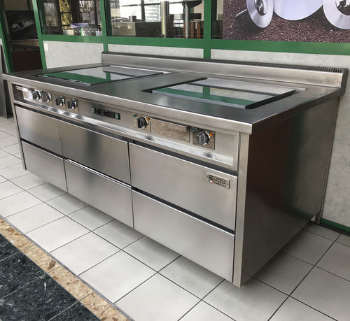 Elektrisches Kochfeld - MAGIC - FRANCE INOX INDUSTRIE - Profi / mit 4 Kochfeldern / bodenstehend