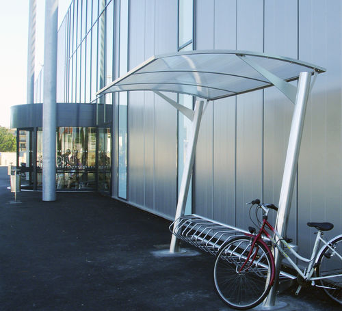 Polycarbonat-Überdachungen-Fahrradunterstand - TRAMONTANE - FRANCE INOX INDUSTRIE - für öffentliche Bereiche / für städtische Bereiche
