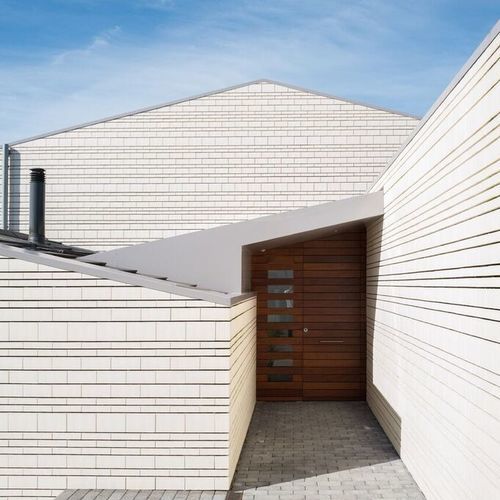 Ziegel für hinterlüftete Fassade - FRONTISS Ártico - La Paloma Cerámicas - Hohl / weiß