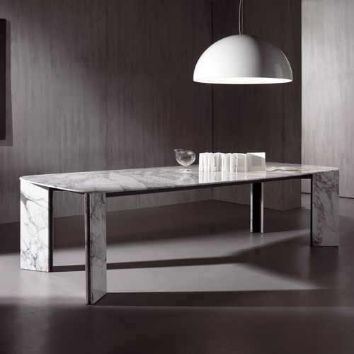 Moderner Tisch - MAXWELL - Acerbis - Metall / Stein / Marmor