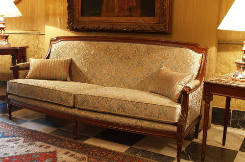 Stil-Sofa - 3141/1 - Al Cazar Fine Woods - Stoff / braun / Zweisitzer