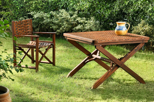 Klassischer Tisch - 213A1P - Al Cazar Fine Woods - Holz / rechteckig / für Garten