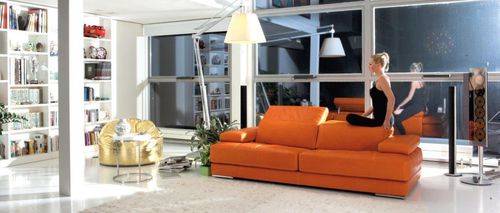 Modulsofa - ADAM - Alpa Salotti - modern / Leder / schrägstellbar