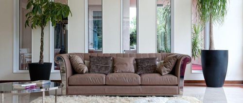 Klassisches Sofa - BERGMAN - Alpa Salotti - Leder / braun / 3 Plätze