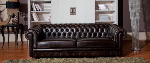 Chesterfield-Sofa - BROADWAY - Alpa Salotti - Leder / weiß / Zweisitzer