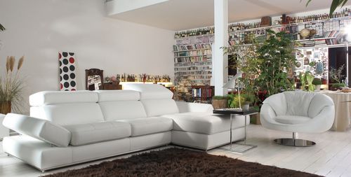 Moderner Sessel - PAOLINA - Alpa Salotti - Leder / drehbar