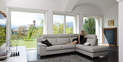 Ecksofa - HENNA - Alpa Salotti - modern / Leder / beige