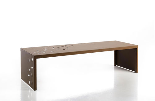 Moderne Bank für den öffentlichen Raum - LEAFY - ALTEK ITALIA DESIGN - Metall / ohne Rückenlehne / ohne Armlehnen