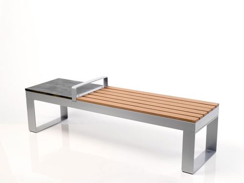 Moderne Bank für den öffentlichen Raum - PAK - ALTEK ITALIA DESIGN - Aluminium / Verbundwerkstoff / ohne Rückenlehne