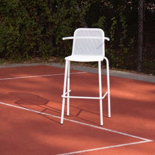 Moderner Barhocker - NIZZA - ALTEK ITALIA DESIGN - Stahl / Gestell aus Metall / mit 4 Beinen