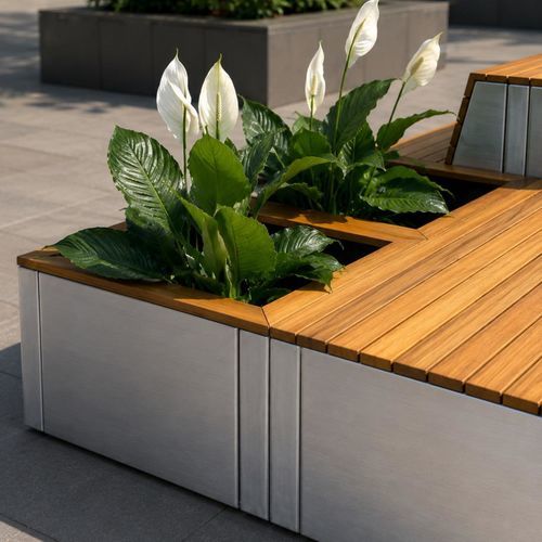 Aluminium-Pflanzkübel - GARDA  - ALTEK ITALIA DESIGN - rechteckig / modulierbar / modern
