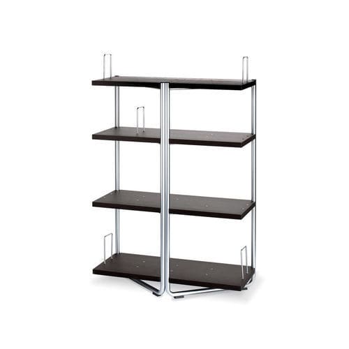 Modernes Bücherregal - VERTIGO LV72 - ALTEK ITALIA DESIGN - Chrom / Stahl / gebleichte Eiche