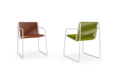 Moderner Sessel - RADA - ALTEK ITALIA DESIGN - Kordel / pulverbeschichteter Stahl / Metall