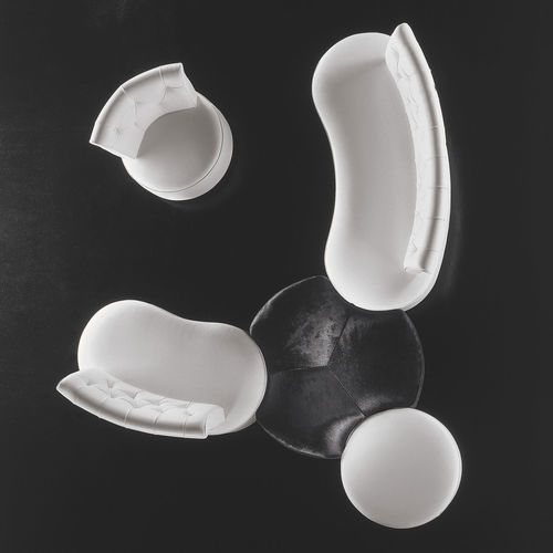 Modernes Sitzkissen - GALLERY SHAPED - ALTEK ITALIA DESIGN - Aluminium / Leder / Laminat