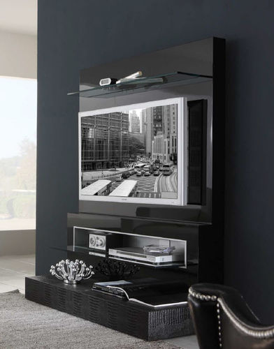 Modernes Fernsehmöbel - DIAMOND - Rossetto Armobil - Hi-Fi / lackiertes Holz / schwarz