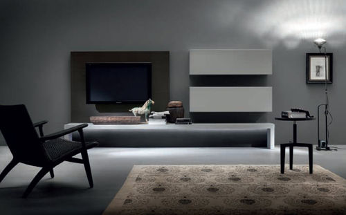 Moderne Wohnwand - LOUNGE COMPOSIZIONE 401 - Rossetto Armobil - Holz / lackiertes Holz