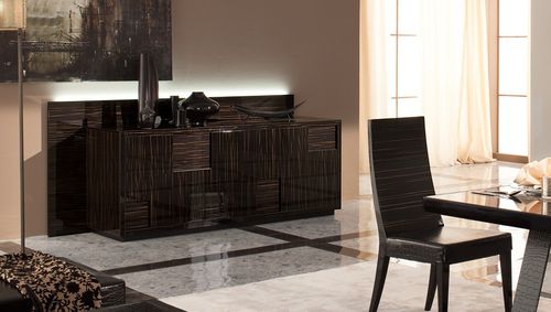 Modernes Sideboard - NIGHTFLY  - Rossetto Armobil - lackiertes Holz / Ebenholz