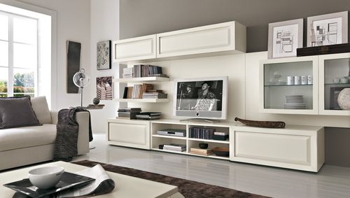 Moderne Wohnwand - COMPOSIZIONE 2 VINTAGE - Rossetto Armobil - lackiertes Holz