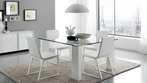 Moderner Tisch - TWEEN - Rossetto Armobil - Glas / quadratisch / rechteckig