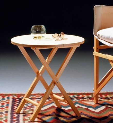 Moderner Beistelltisch - CRIC-CRAC  - Art & Form - Holz / klappbar / für Privatgebrauch