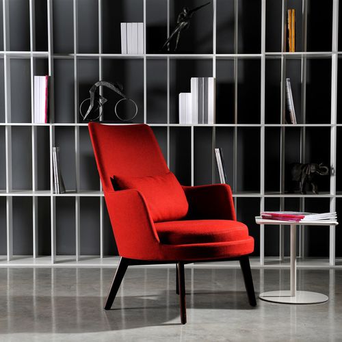 Moderner Besuchersessel - LOOP - B&T Design - Kunstleder / Leder / Stoff