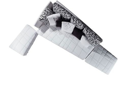 Bettsofa - QUADRANGOLO - Biesse - modern / weiß / schwarz