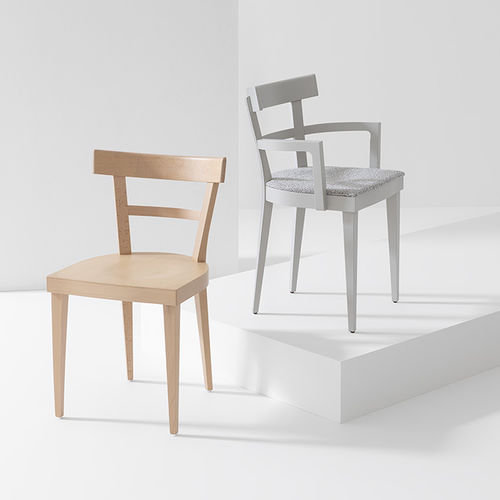Moderner Stuhl - CAFÈ - Billiani - für den Innenraum / Stoff / Leder