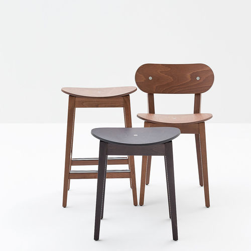 Moderner Hocker - GRADISCA - Billiani - Buche / schwarz