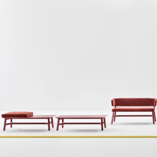 Moderner Couchtisch - CROISSANT - Billiani - lackiertes Holz / Buche / lackiertes MDF