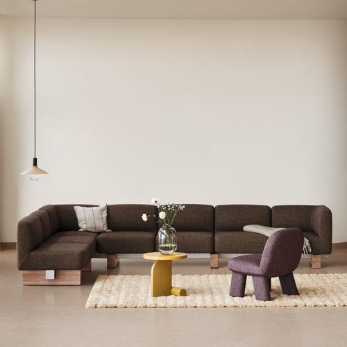 Modulsofa - RUT - Blå Station - modern / Stoff / Leder