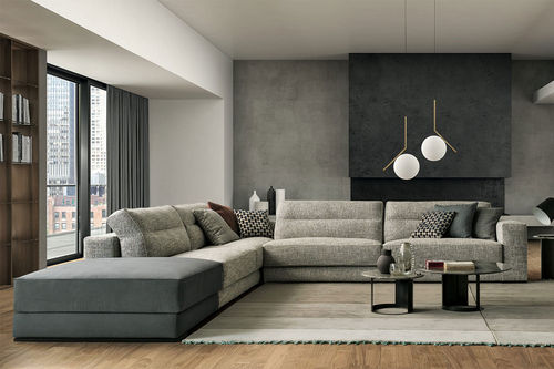 Modulsofa - Dallas - Bodema - modern / Stoff / Leder