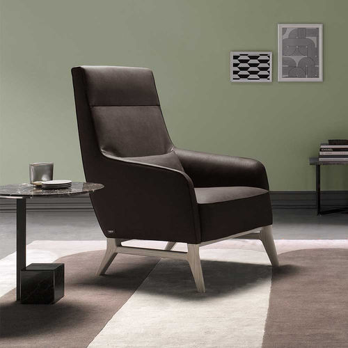 Moderner Sessel - Ascot - Bodema - Stoff / Leder / Holz
