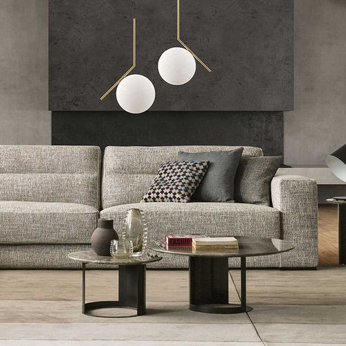 Moderner Couchtisch - Ci - Bodema - lackiertes Holz / MDF / Marmor