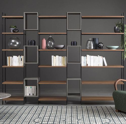 Modul-Bücherregal - Box - Bodema - hoch / Trennwand / modern