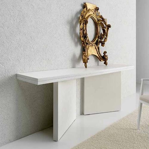 Moderner Konsolentisch - CLEVER - Bross Italia - Eiche / Gestell aus Holz / rechteckig
