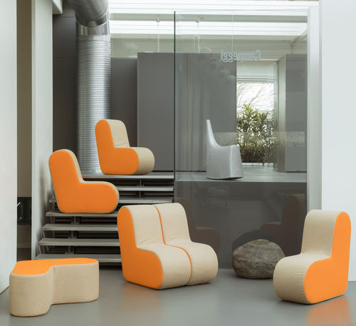 Modulsofa - Le Temps de la Communauté - Campeggi - modern / Kunstleder / mit abnehmbarem Bezug