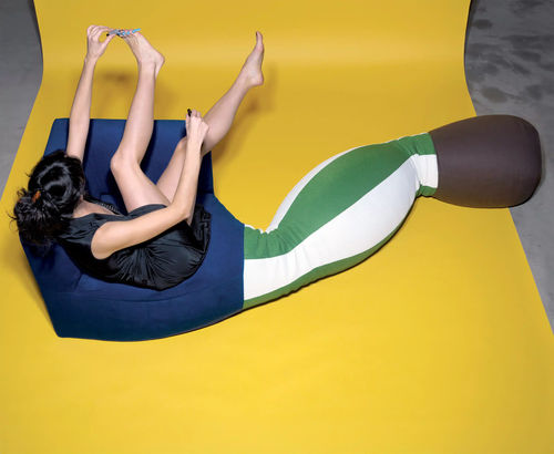 Sofa / originelles Design - GOBBALUNGA - Campeggi - Stoff / mit Armlehnen / blau