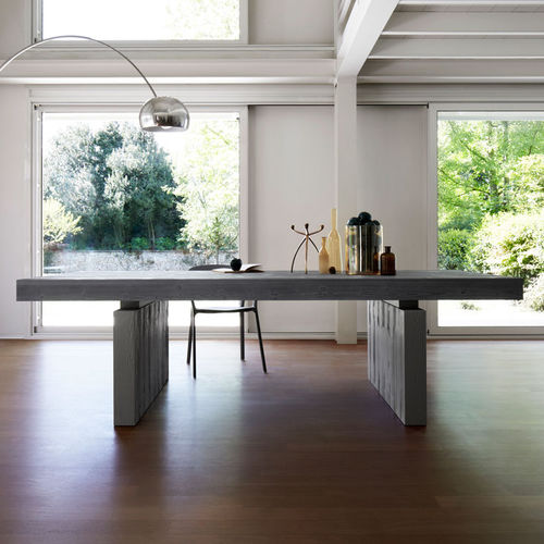 Moderner Tisch - BIG - Capo D'Opera Home - lackiertes Holz / rechteckig / grau