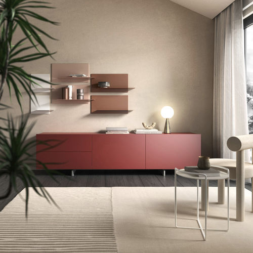 Modernes Sideboard - SHOW - Capo D'Opera Home - lackiertes Holz / mit Schiebetür / schwarz