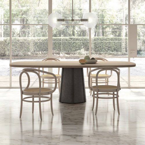 Moderner Tisch - DEVILLE - Capo D'Opera Home - Eiche / Gestell aus Beton / rechteckig