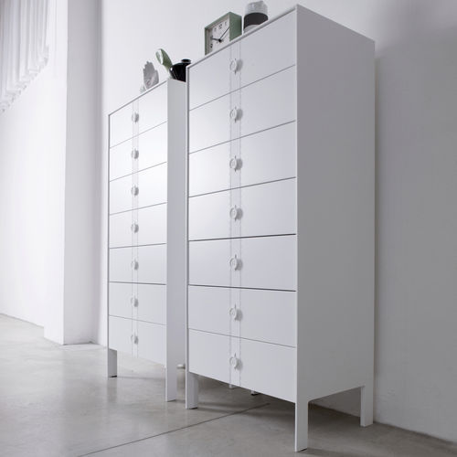 Moderner Chiffonnier - ANOTHER DAY - Capo D'Opera Home - lackiertes Metall / weiß