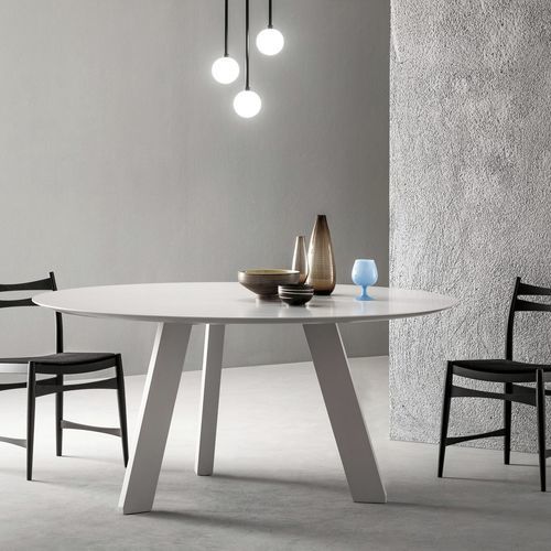 Moderner Tisch - HI-DECK - Capo D'Opera Home - lackiertes Holz / Gestell aus lackiertem Holz / rund